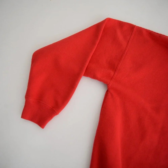 Vintage Magnet Red with Flags on Chest Mockneck Sweater M - Picture 8 of 10